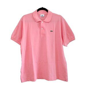 Lacoste Classic Fit Polo Shirt Men's Size 5/Large, Salmon/Pink color
